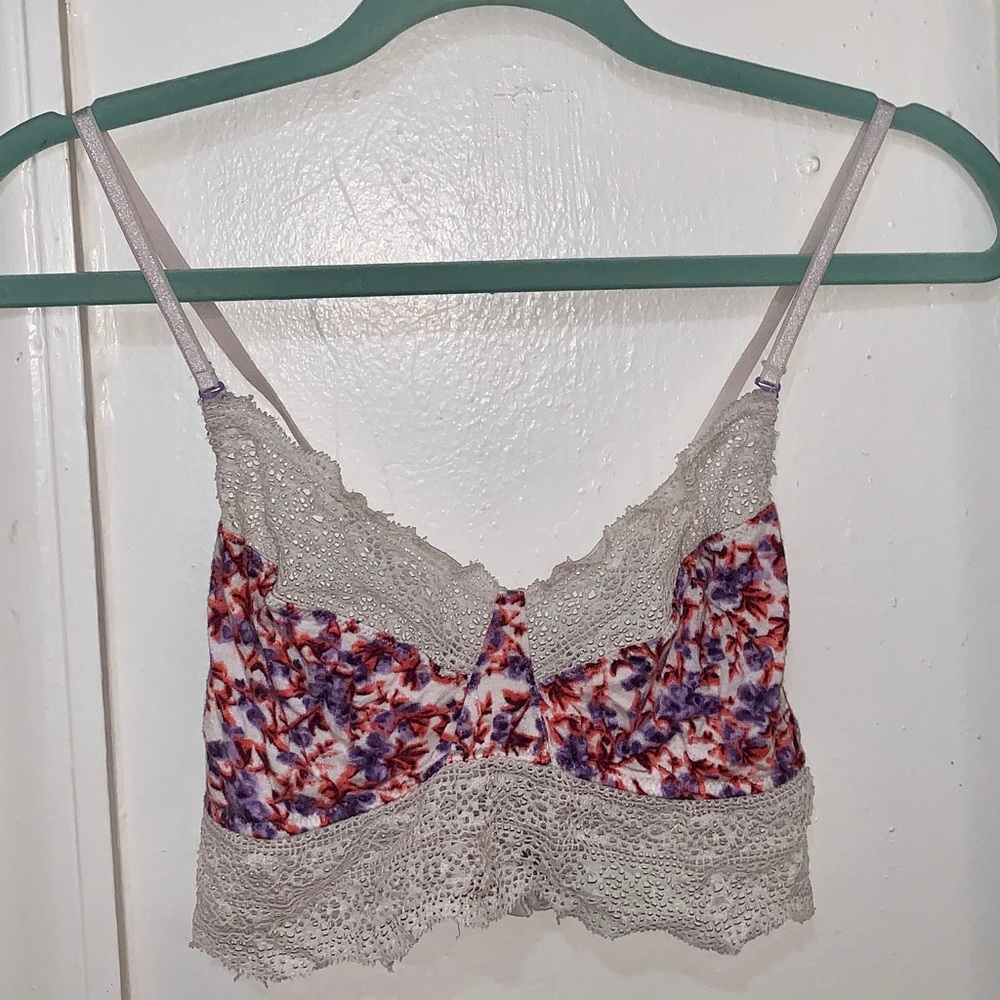 Free People Intimately Lace Floral Bralette Size L